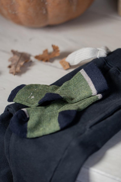 Ankle Socks for Babies and Toddlers in Alpine Green Navy