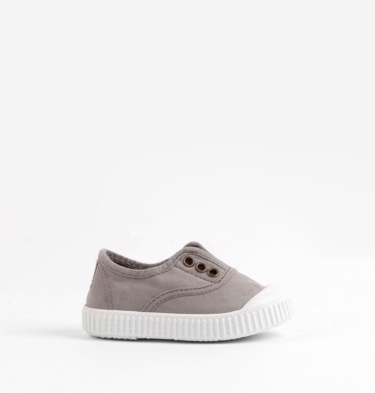Washable Organic Cotton Slip On Canvas Kids Shoe in Grey