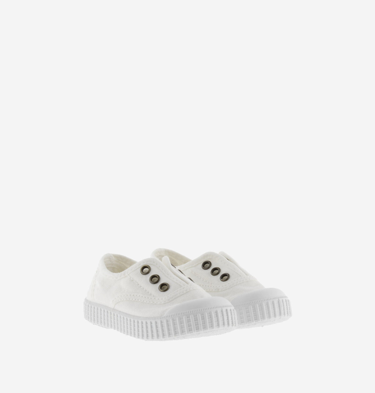 Washable Organic Cotton Slip On Canvas Kids Shoe in White