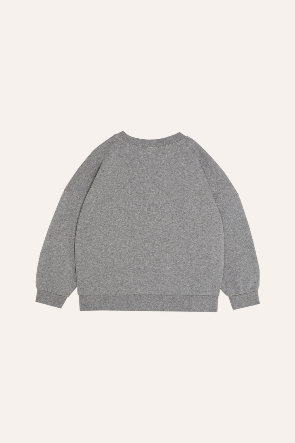 Sudadera extragrande de algodón orgánico con estampado de sombrero azul en gris