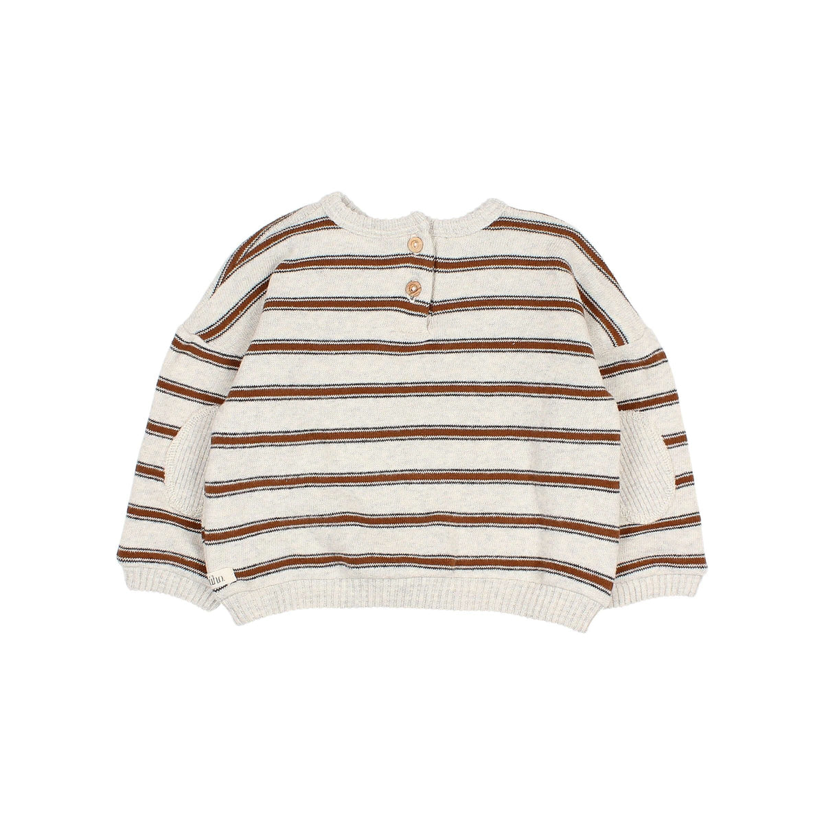 Soft Striped Cotton Sweatshirt with Kangaroo Pocket