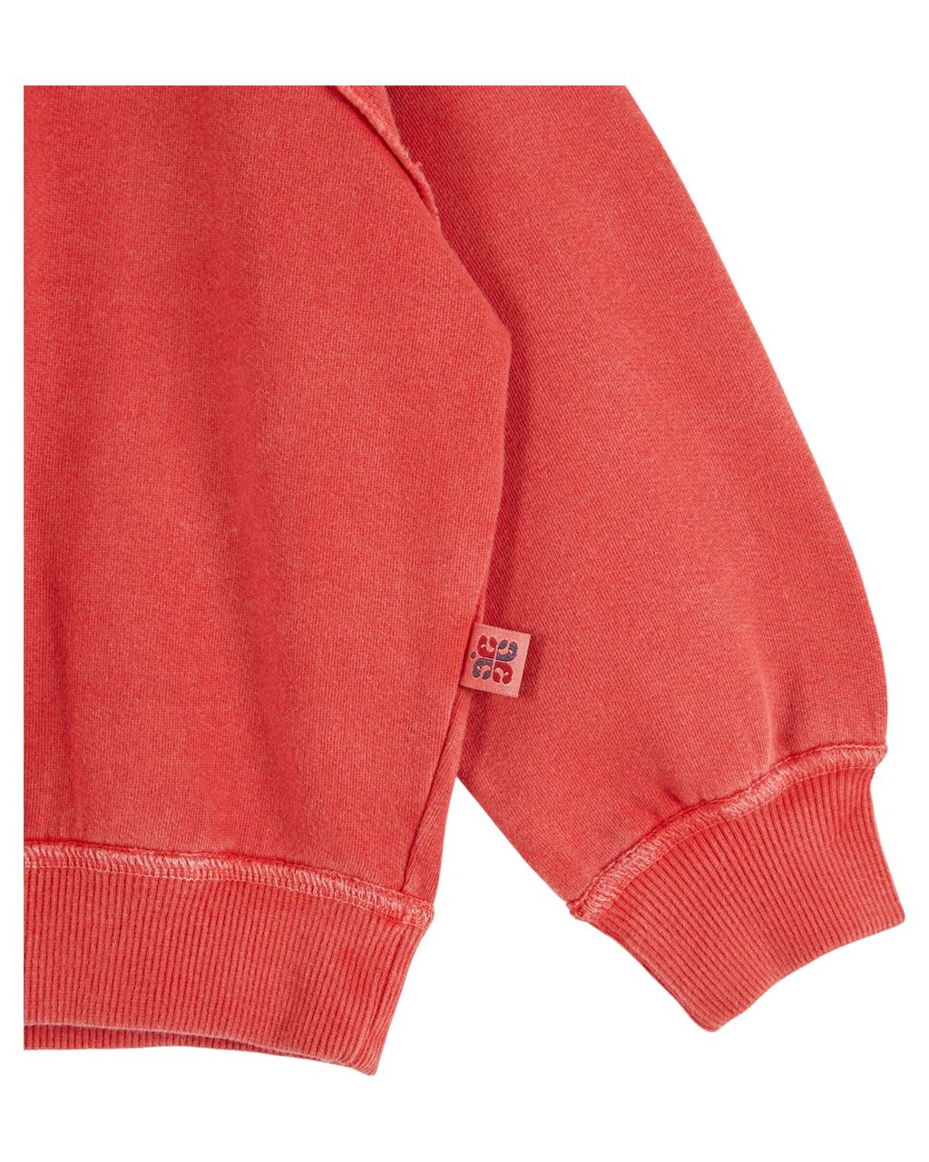 Sudadera de felpa de algodón orgánico teñida con pigmentos en rojo Grotte