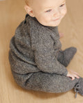 Recycled Polyester Pullover Knit Sweater in Heathered Indigo