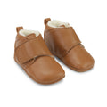 Printed Leather Baby Winter Footies with Velcro in Canyon
