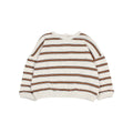 Soft Striped Cotton Sweatshirt with Kangaroo Pocket