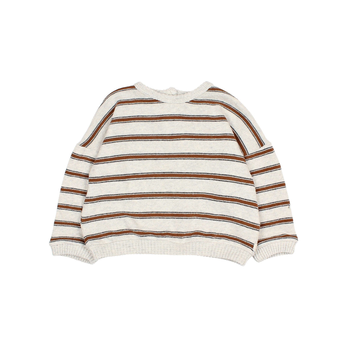 Soft Striped Cotton Sweatshirt with Kangaroo Pocket