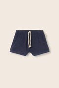 Terry Cloth Baby Shorts with Drawstring in Blue