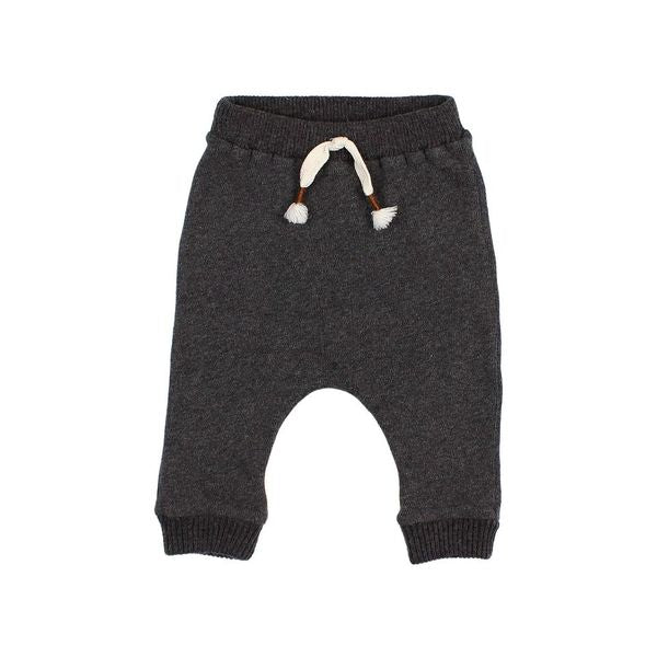 Soft Jogger Style Kids Pants with Ribbed Cuffs in Anthracite