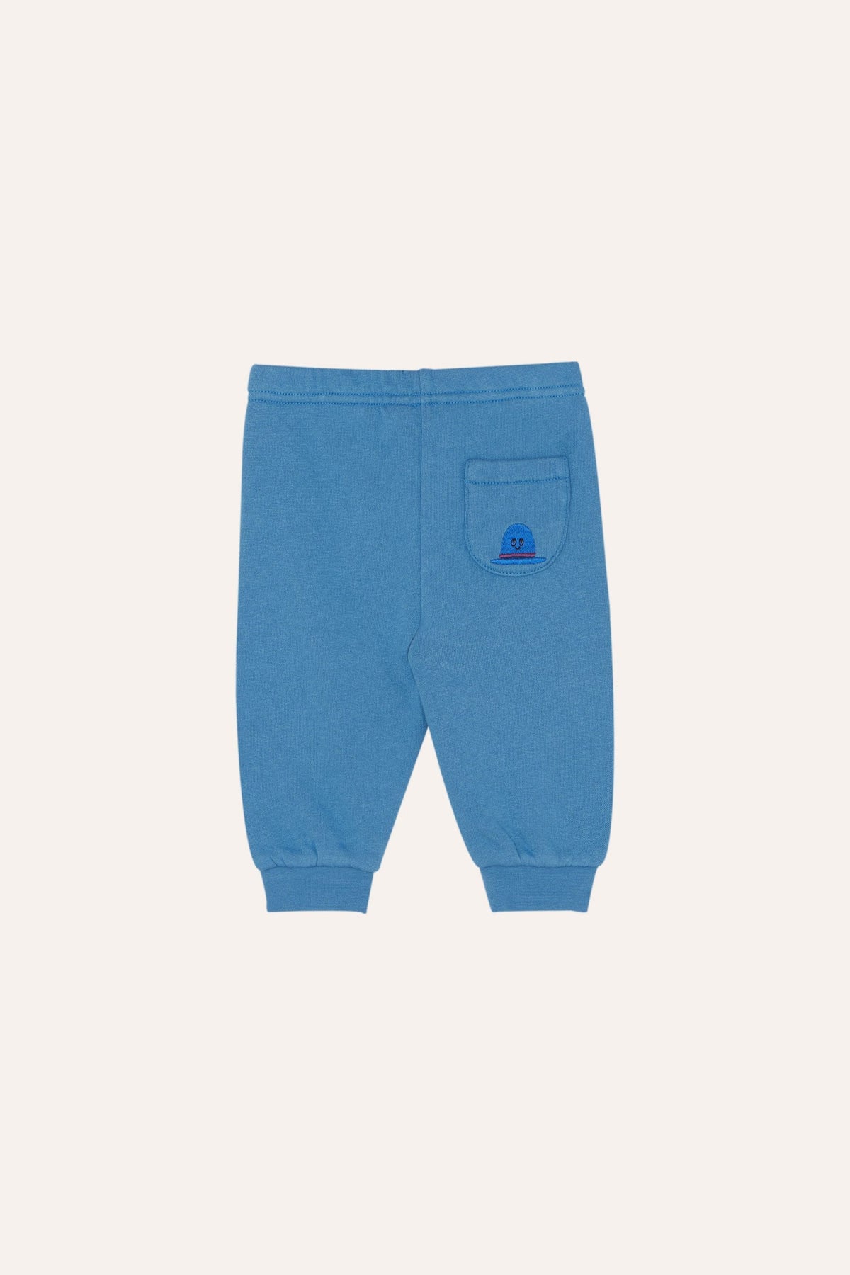 Organic Cotton Jogging Pants with Elastic Waist in Blue