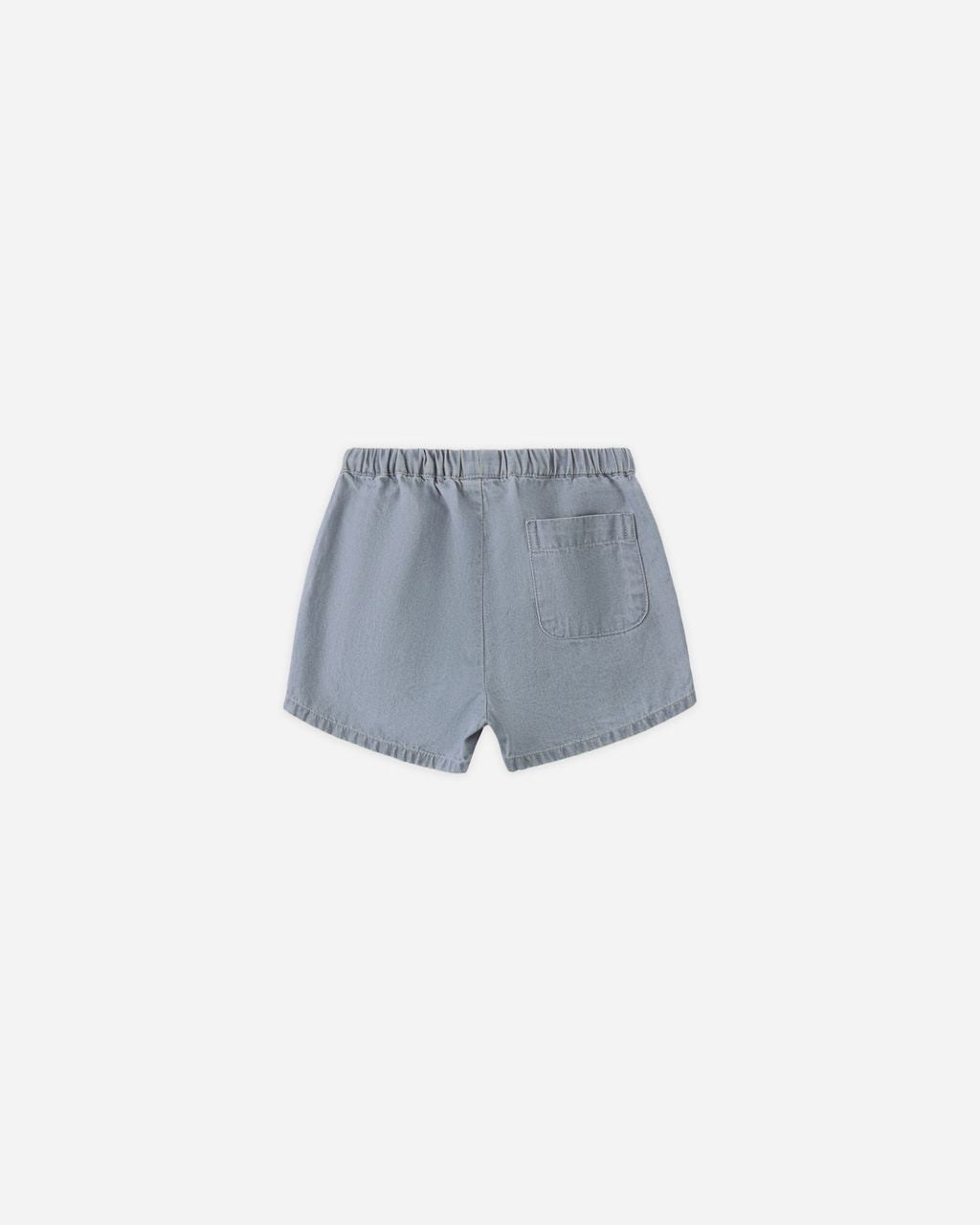 Shorts infantiles de diario de algodón orgánico tejido en Chambray
