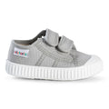 Cotton Kids Trainers with Twin Velcro Fastening in Zinc Grey