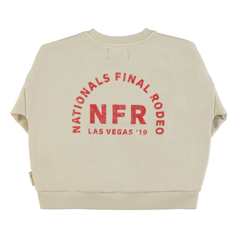 Sudadera unisex de felpa de algodón orgánico con estampado de círculos en crudo