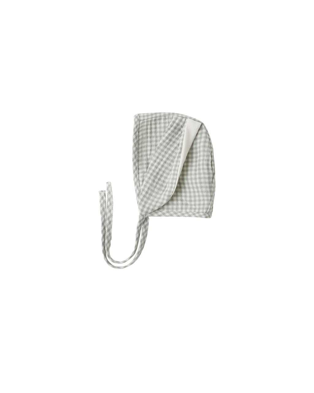 Organic Cotton Bunny Bonnet in Sage Gingham