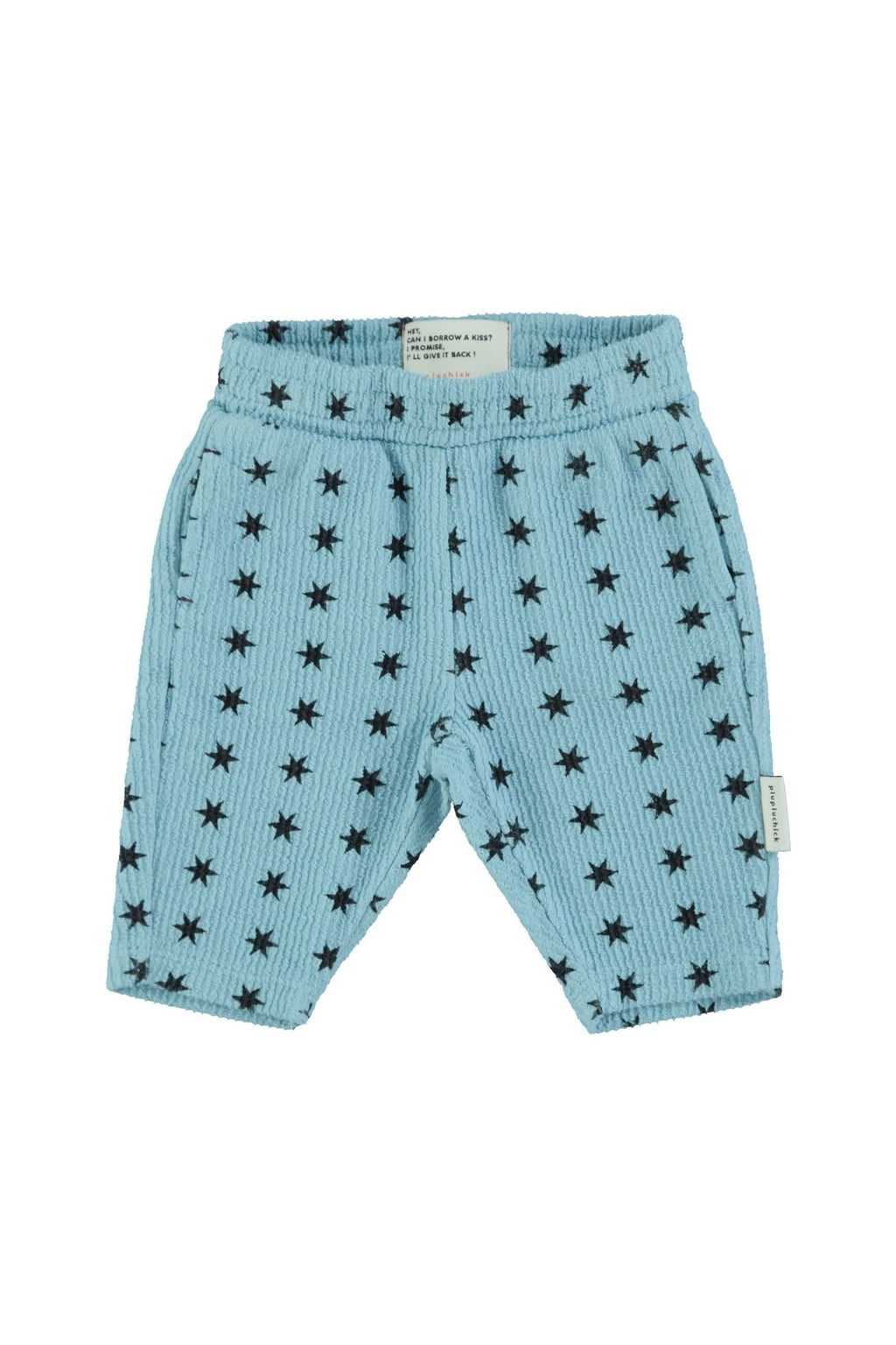 Organic Cotton Fleece Jogging Baby Pants Blue Black Stars