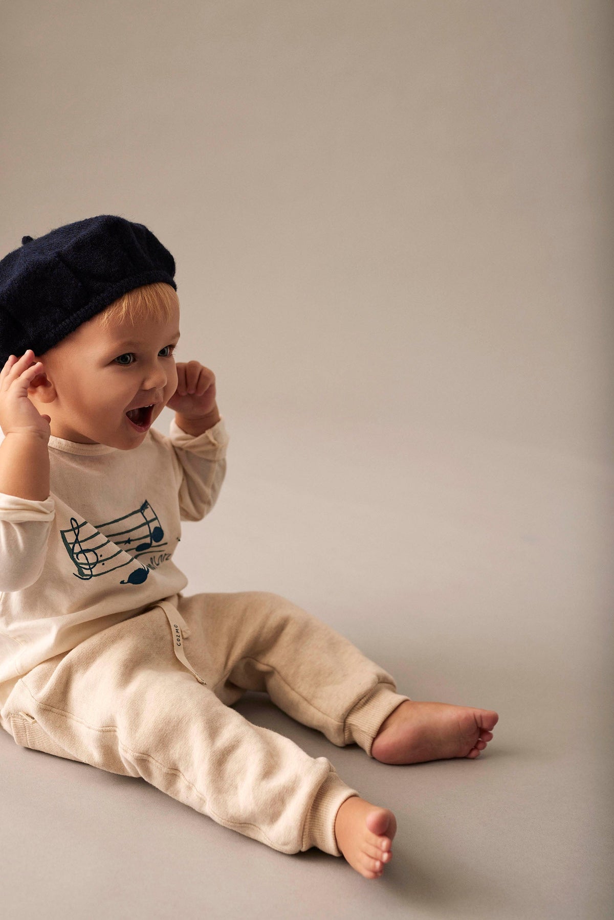 Organic Cotton Printed Baby T-Shirt with Snap Shoulder Button