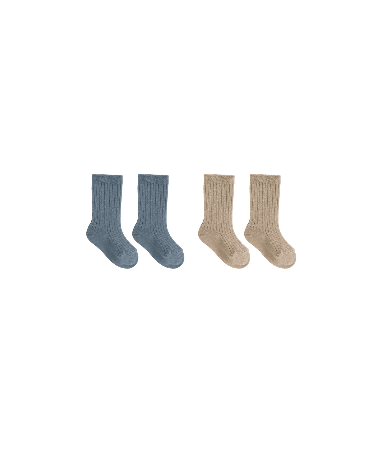 Kids Ankle Socks in Gold and Ocean Blue
