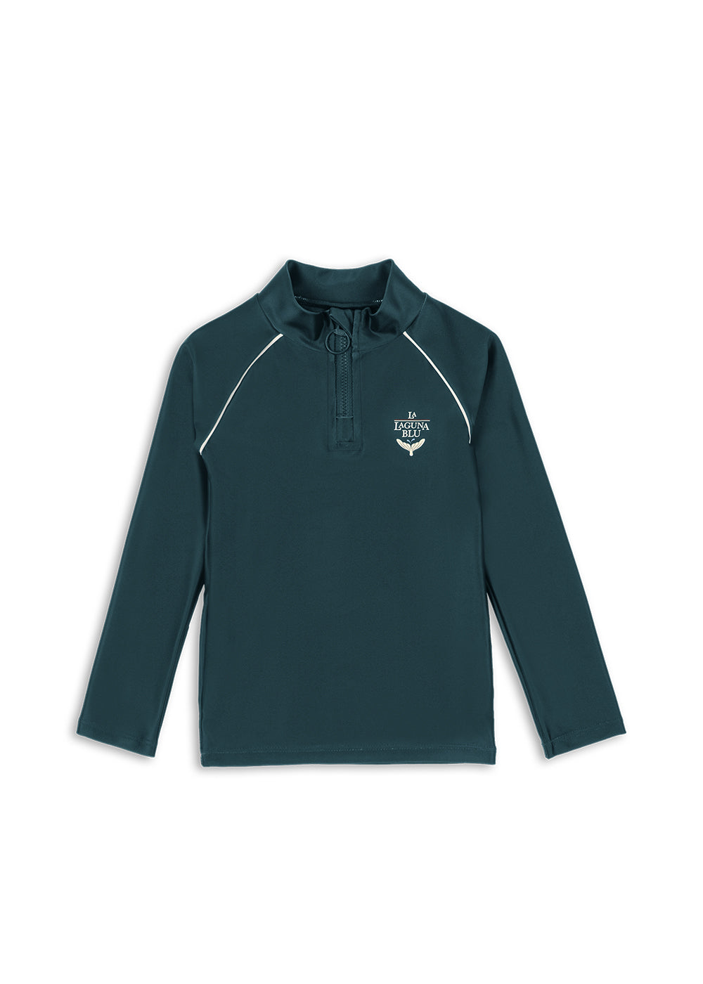 Long Sleeve UPF 40 Plus Zip Rashguard in Sea Moss