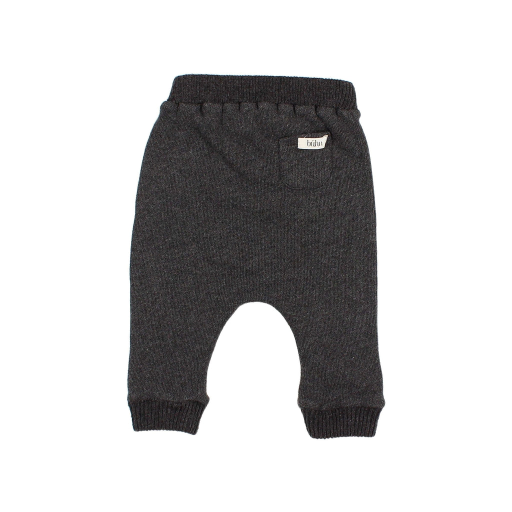 Soft Jogger Style Kids Pants with Ribbed Cuffs in Anthracite