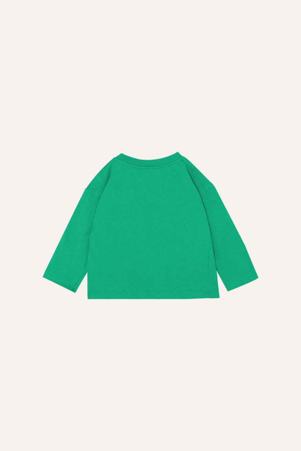 Organic Cotton Long Sleeve Baby T-Shirt with Penguin Print in Green