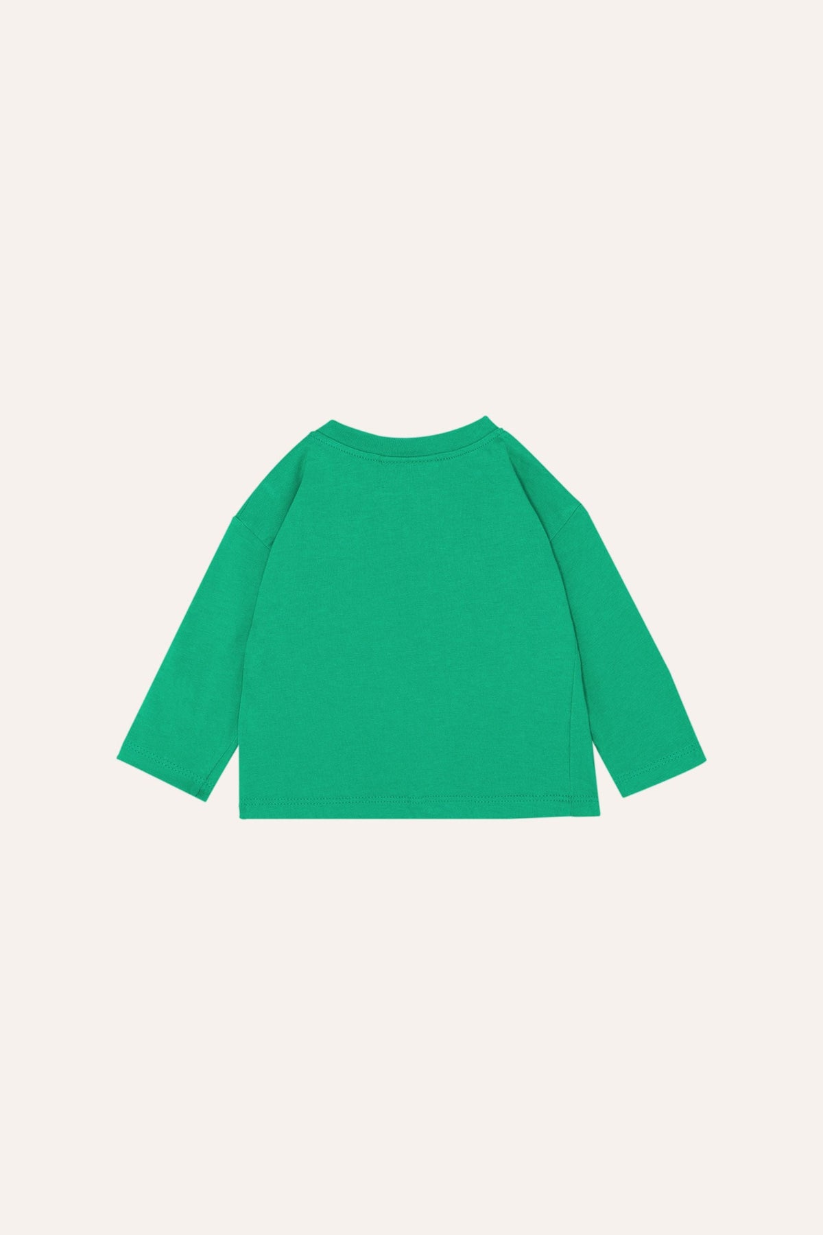 Organic Cotton Long Sleeve Baby T-Shirt with Penguin Print in Green