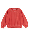 Sudadera de felpa de algodón orgánico teñida con pigmentos en rojo Grotte